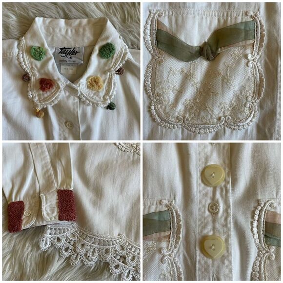 Vintage Taylor D Western Button Up Shirt Shacket Medium - Picture 3 of 8